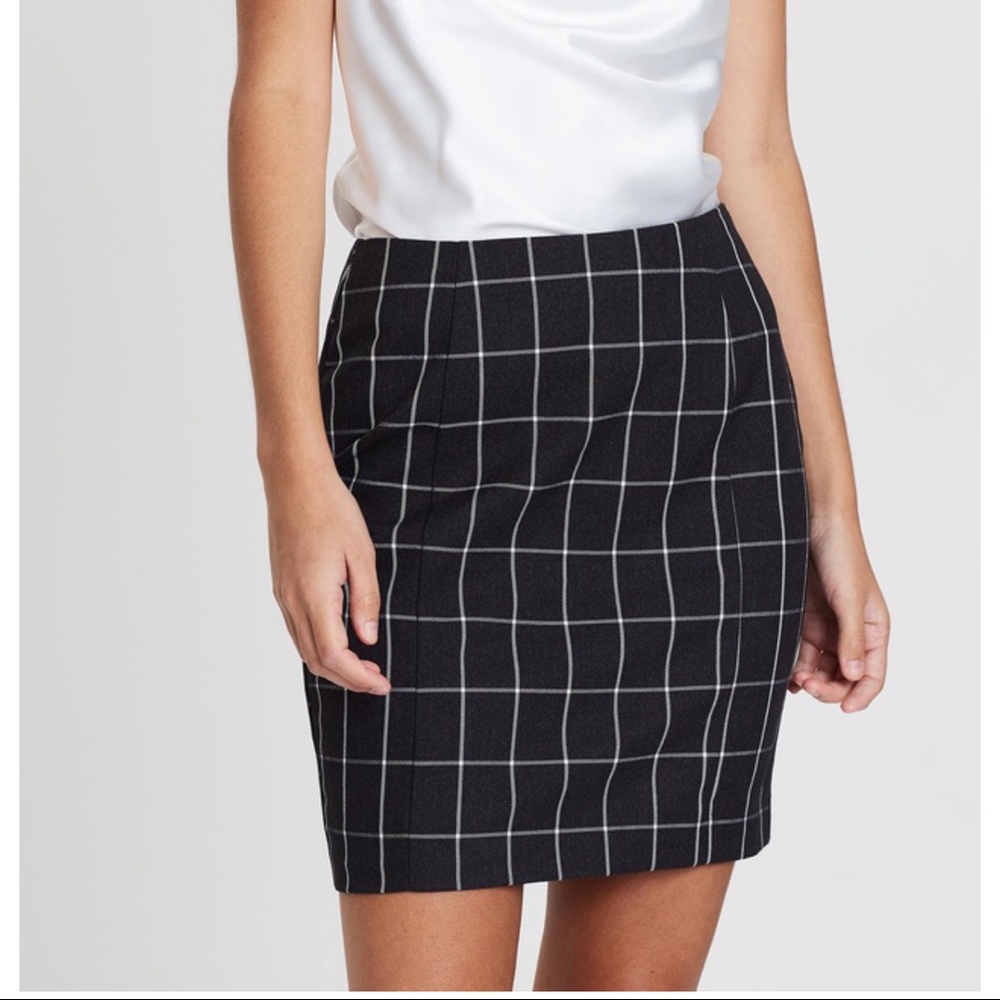 Vintage window pane skirt